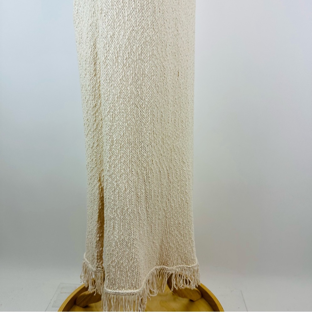Anthropologie Callahan Isla Knit Midi Dress Fringe Bottom Size Large - Picture 6 of 11